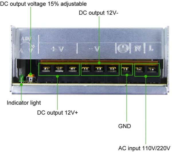 FUENTE DE PODER DE 12 VOLT ---30A - Imagen 4