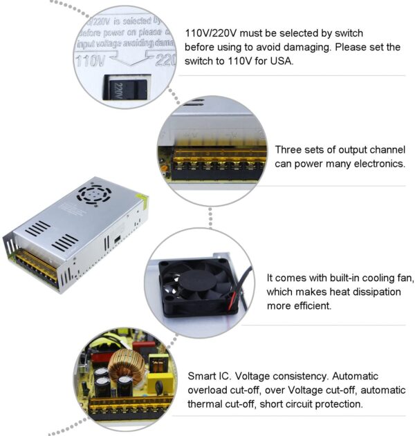 FUENTE DE PODER DE 12 VOLT ---30A - Imagen 7