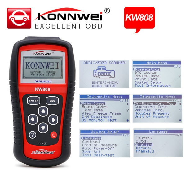 ESCANER AUTOMOTRIZ KONNWEI WK808 - Imagen 2