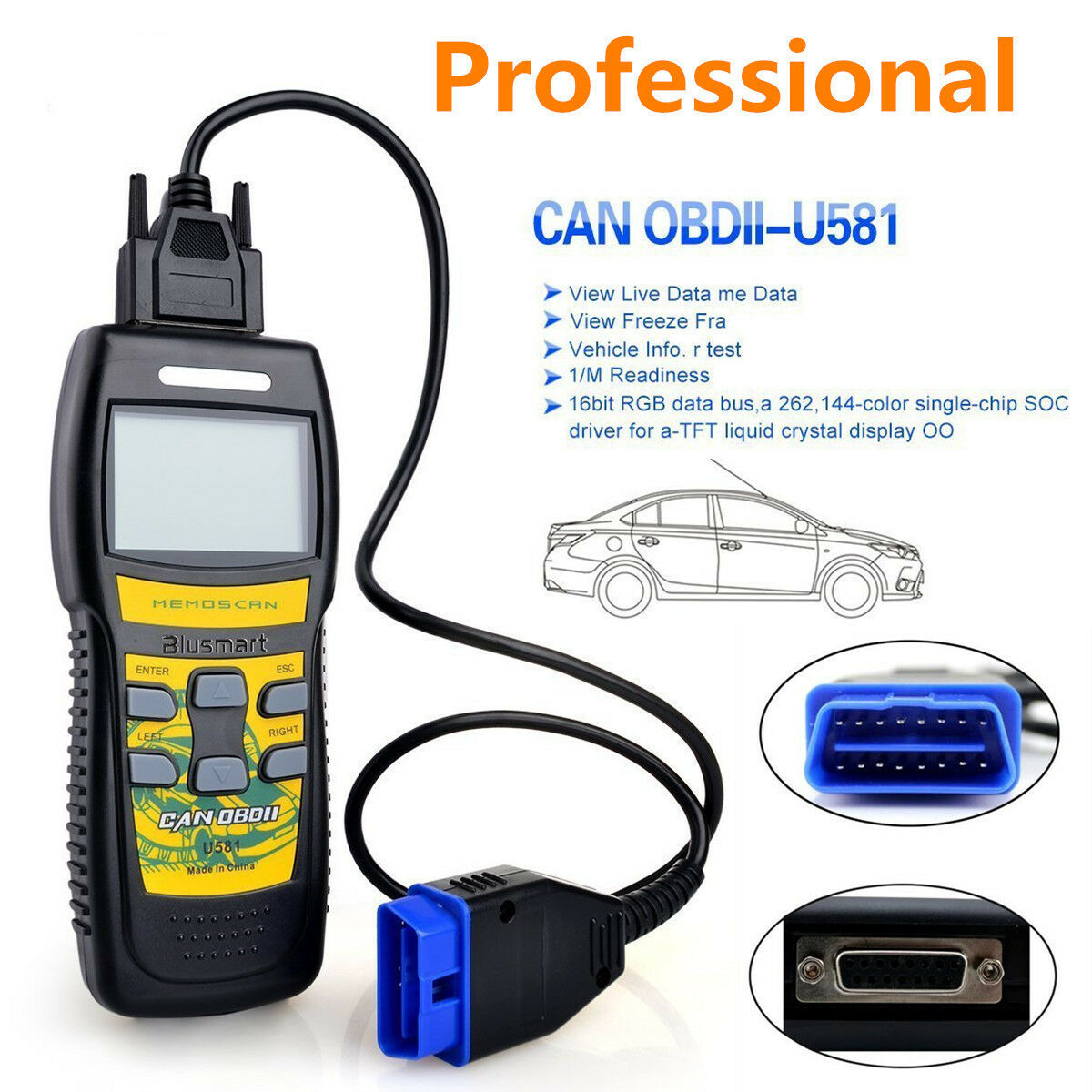 ESCÁNER AUTOMOTRIZ  CAN OBD2  U-581 - Imagen 6