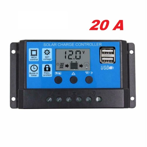 Controlador De Carga Solar PWM  20 A