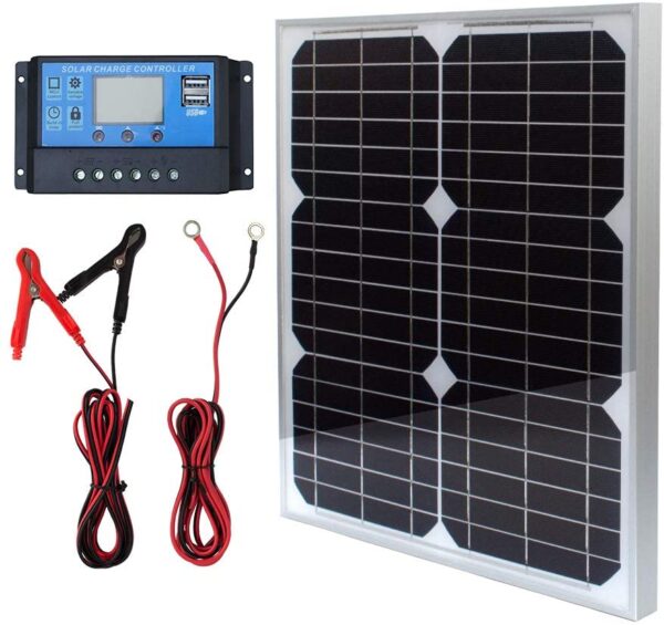 Kit Panel Solar de 20w Mas Controlador de Carga. - Imagen 2