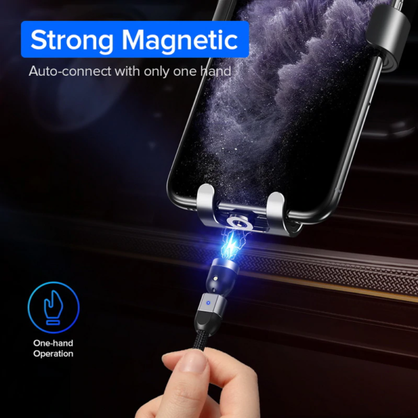 Cable magnético GETIHU 3A Micro USB Tipo C. - Imagen 5