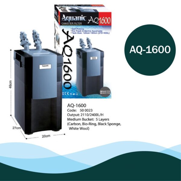 Filtro Externo Aquanic AQ 1600