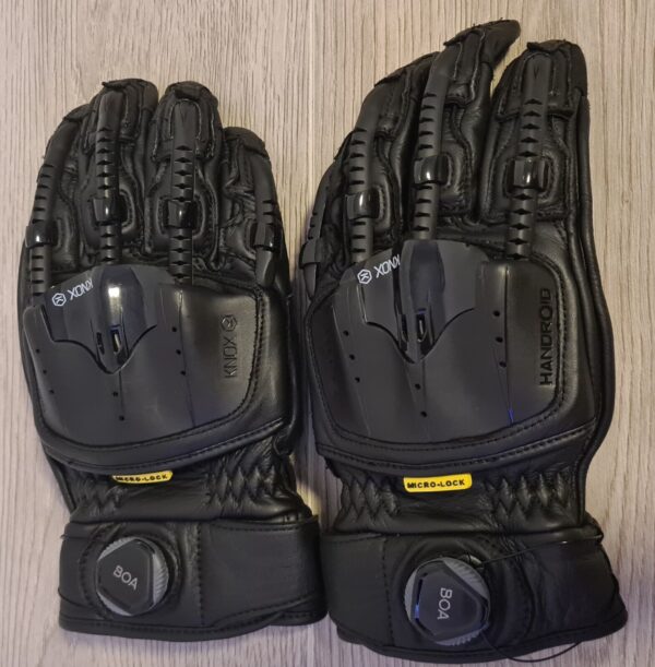 Guantes de cuero para motocicleta Knox Handroid Pod MK IV (MK4)