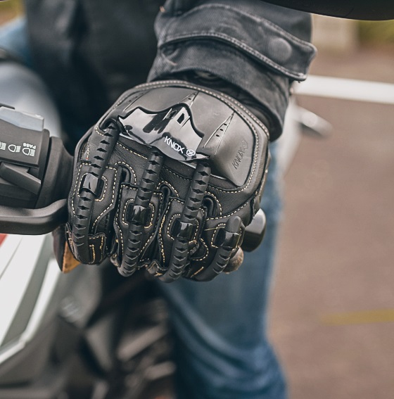 Guantes de cuero para motocicleta Knox Handroid Pod MK IV (MK4) - Imagen 2