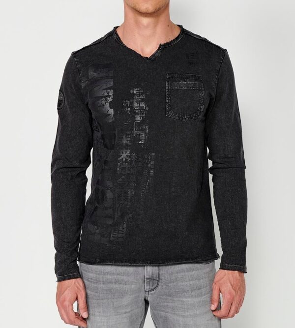 Polera Koroshi Hombre Graphic Black - Imagen 3