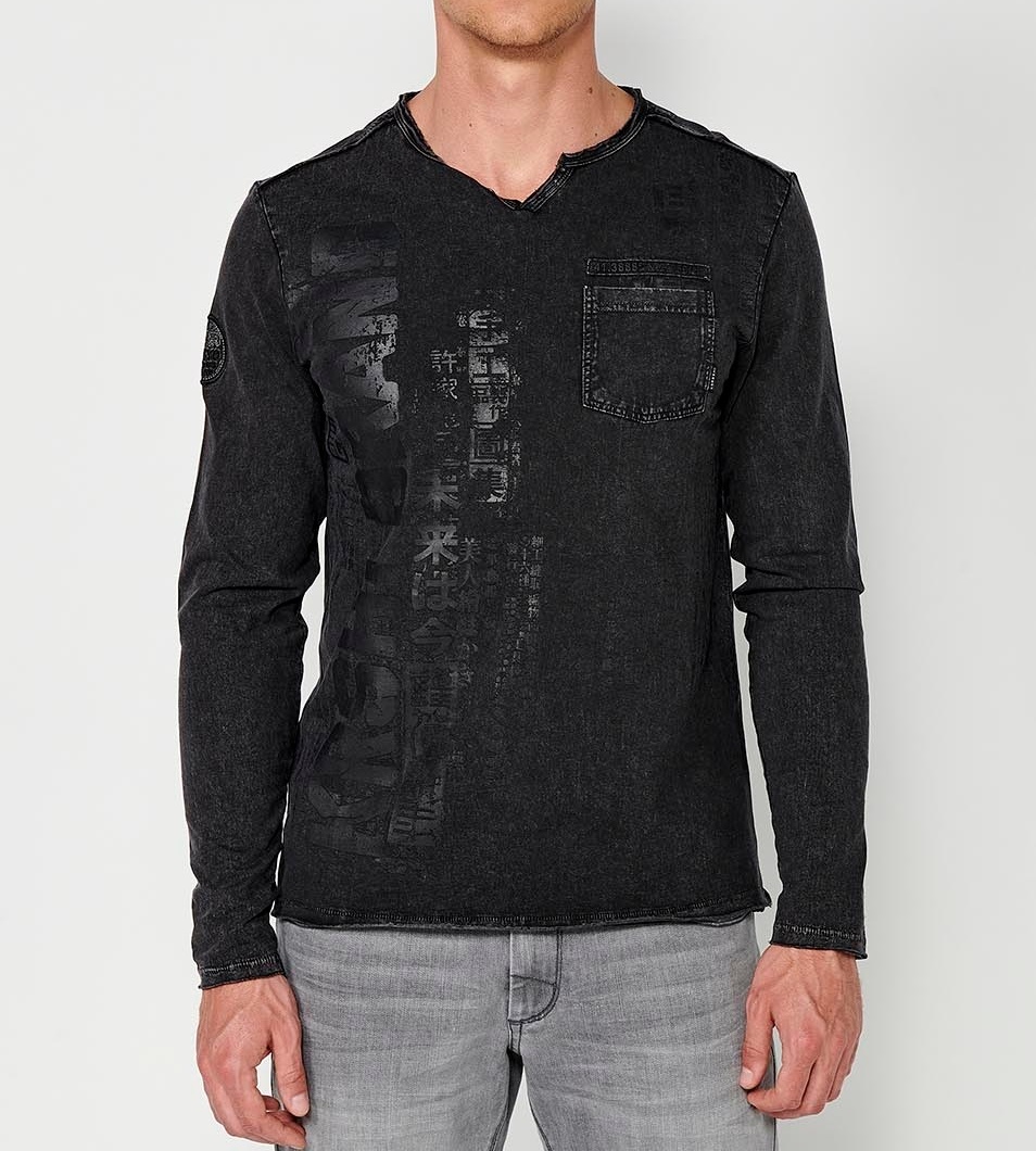 Polera Koroshi Hombre Graphic Black - Imagen 3