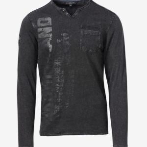 Polera Koroshi Hombre Graphic Black