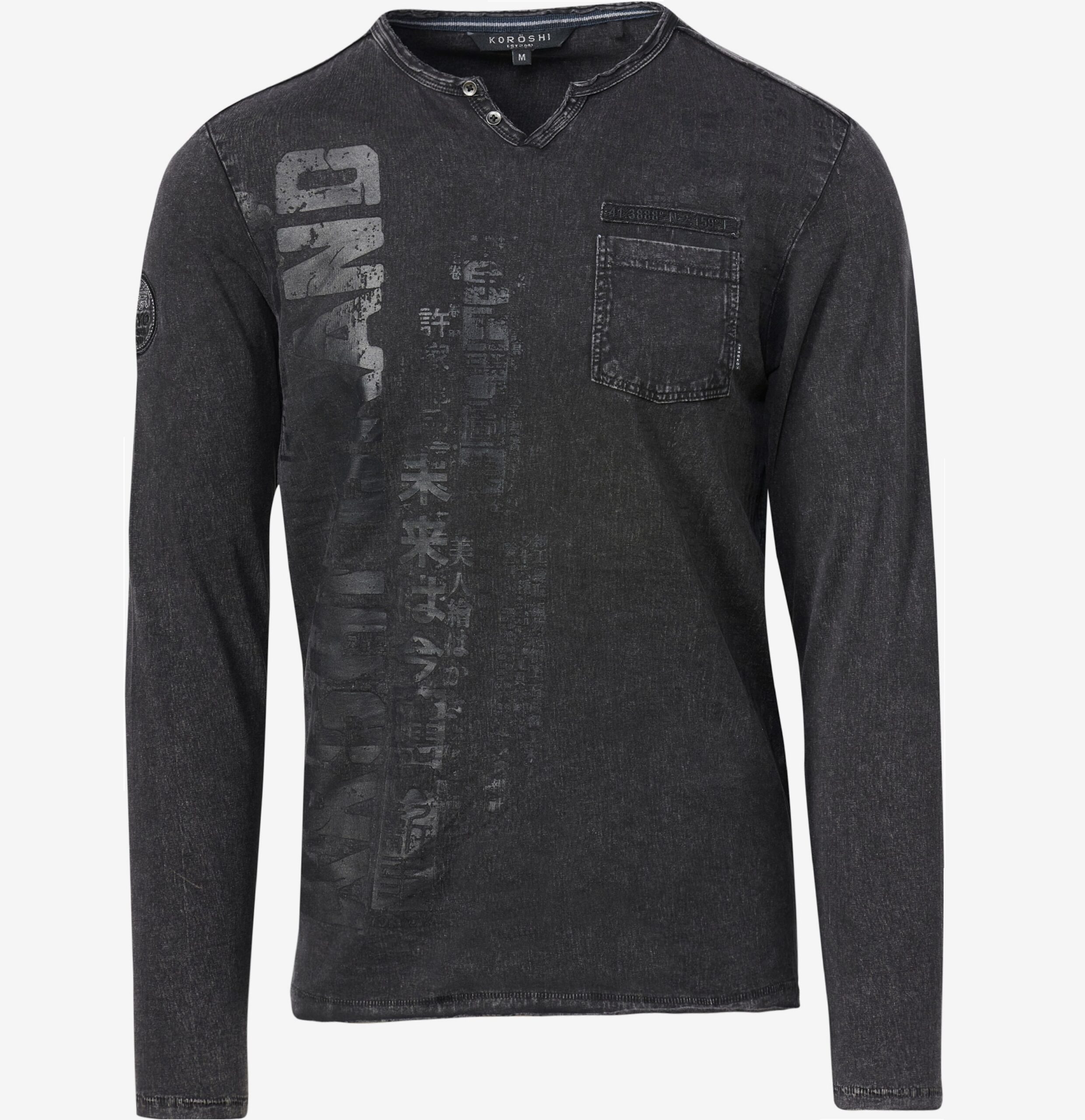 Polera Koroshi Hombre Graphic Black