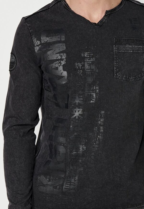 Polera Koroshi Hombre Graphic Black - Imagen 2