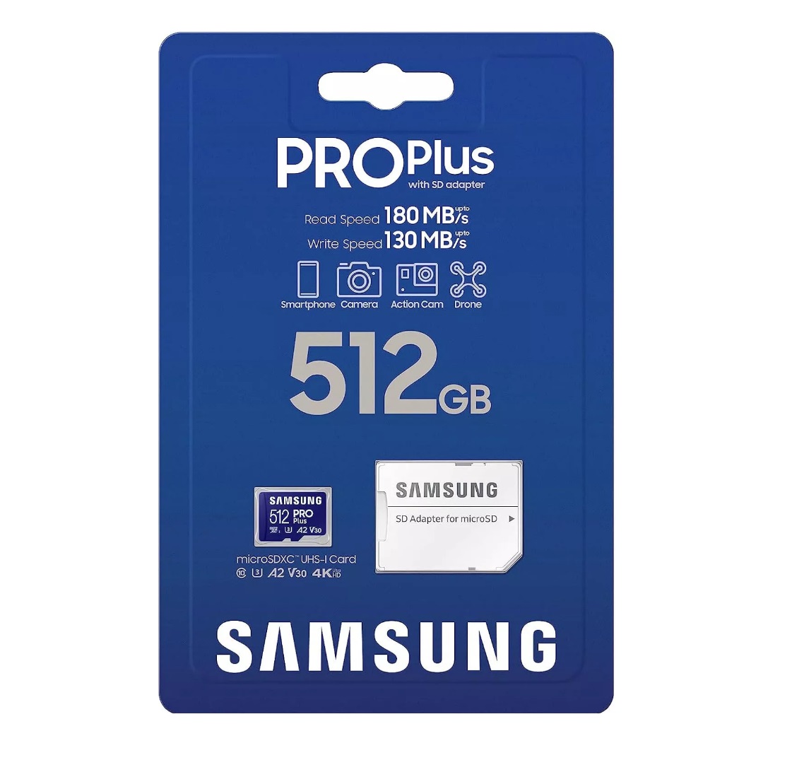 SAMSUNG - TARJETA DE MEMORIA MICRO SDXC PRO PLUS DE 512 GB