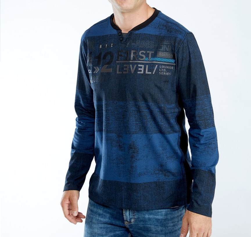 Polera Projek Raw graphic blue Hombre